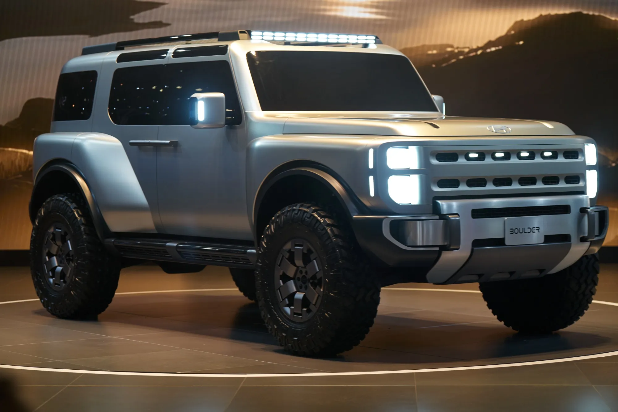 The Hyundai Boulder concept SUV during the 2026 New York International Auto Show.