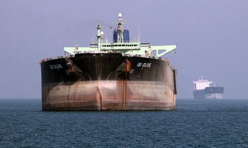 An oil tanker off the southern coast of Iran in 2012.