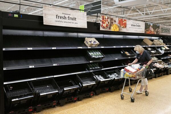 Supermarket Shelves Empty As Covid And Brexit Lorry Shortage Frustrate Restocking