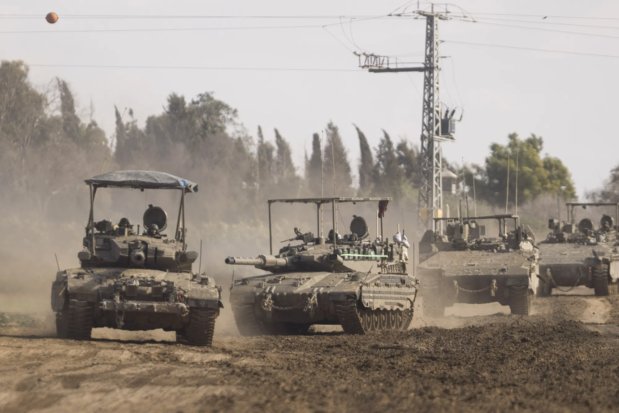 Israeli forces travel towards Gaza.&nbsp;The&nbsp;war&nbsp;against Hamas that erupted more than four months ago is stretching public finances by pushing the budget deep into the red.
