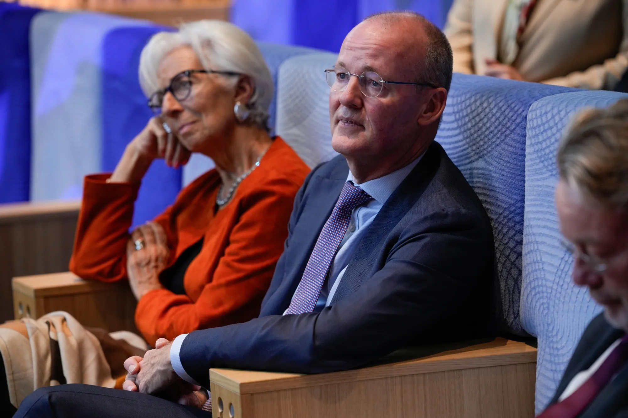 Christine Lagarde, left, and Klaas Knot