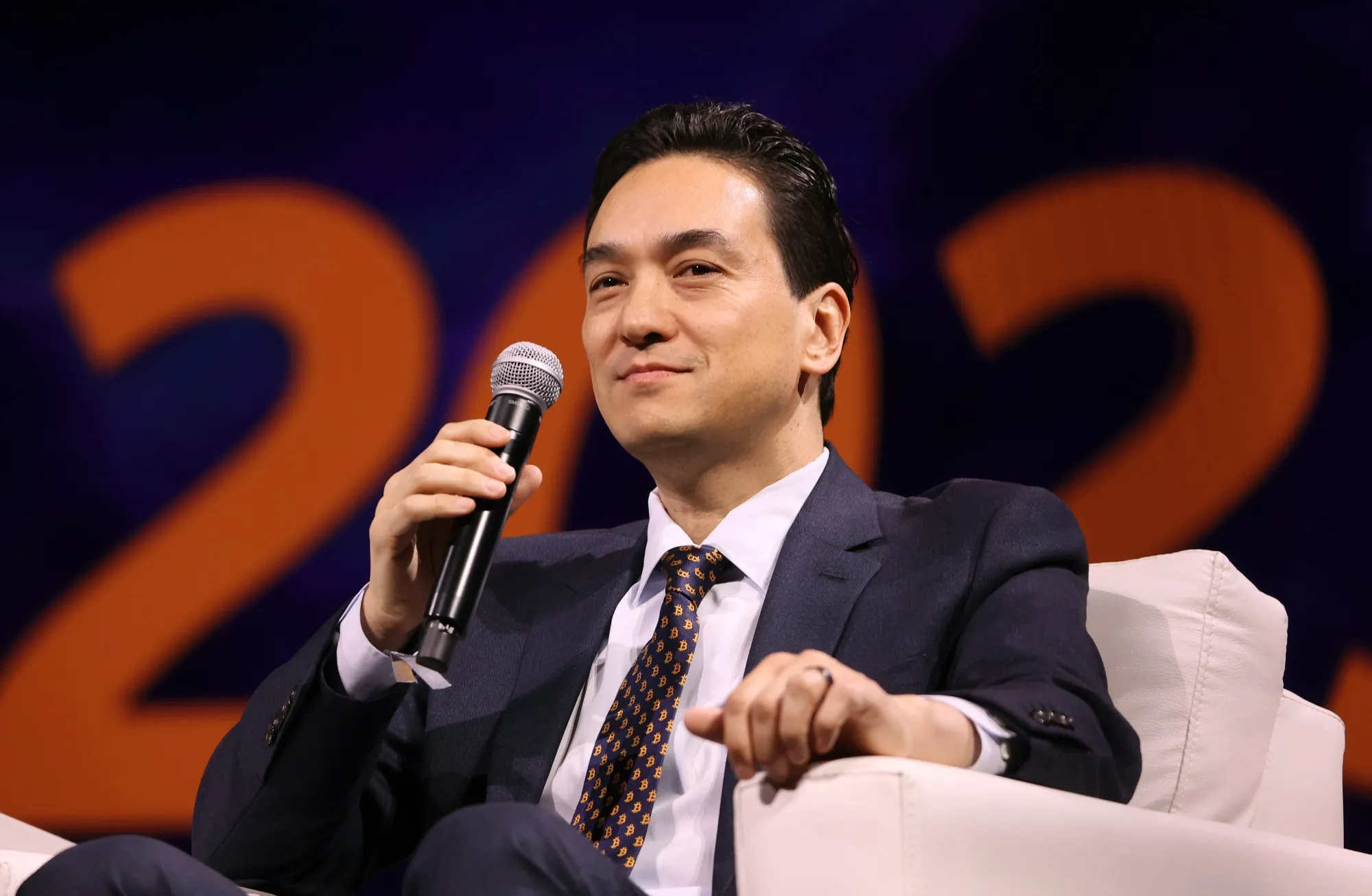 Simon Gerovich at the Bitcoin 2025 conference in Las Vegas on May 29.