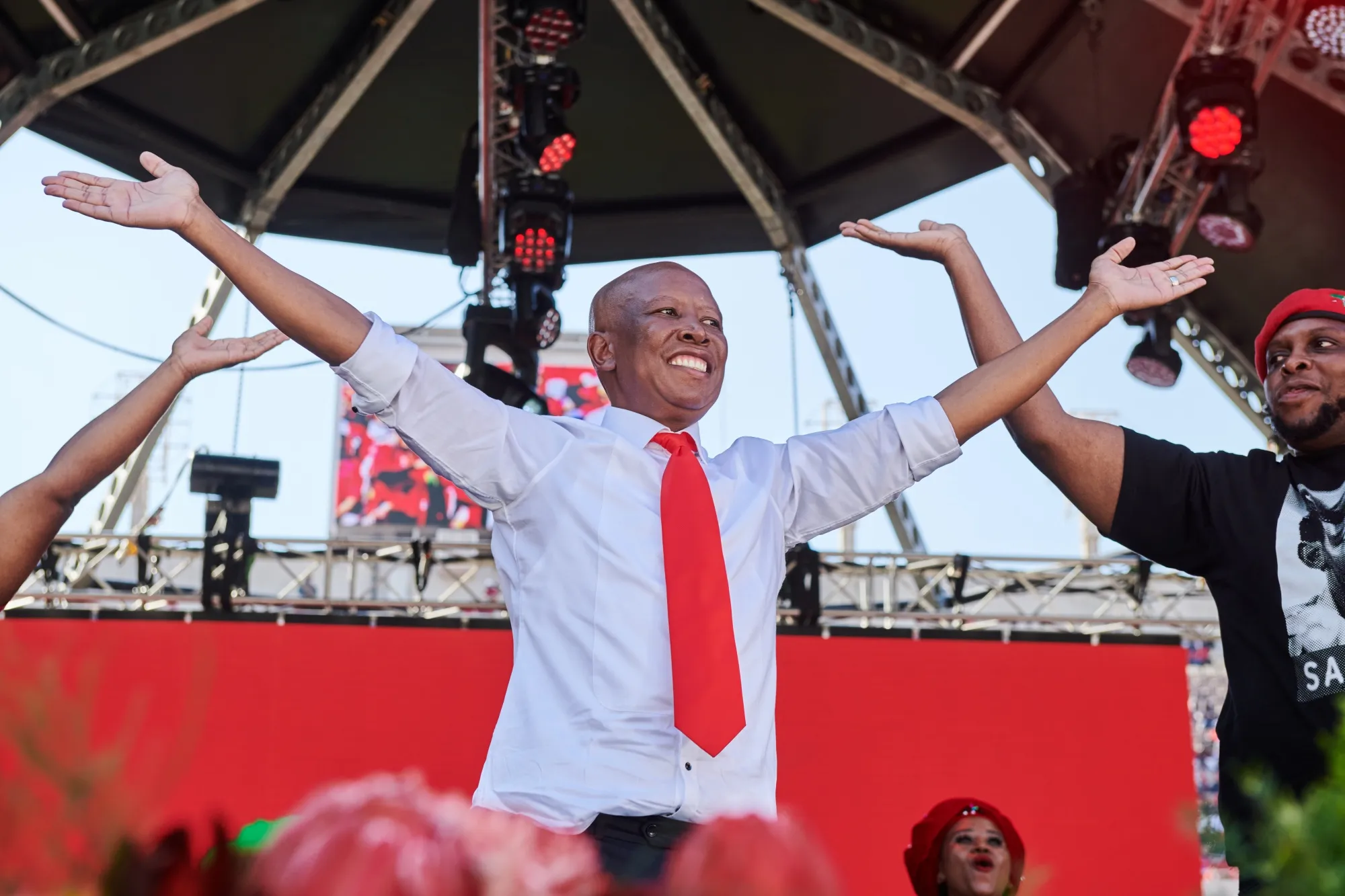 Julius Malema at an EFF rally in Polokwane in May 2024.