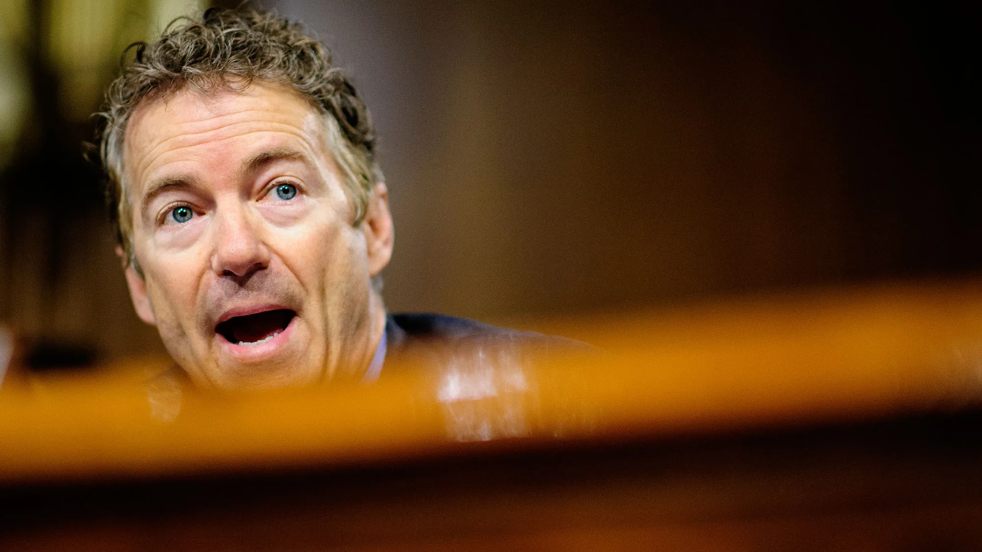 Senator Rand Paul (R-TX) asks quesions during a Senate Homeland Security and Governmental Affairs Permanent subcommittee on Investigations on Capitol Hill in Washington, District of Columbia, U.S., on Tuesday, May 21, 2013.

