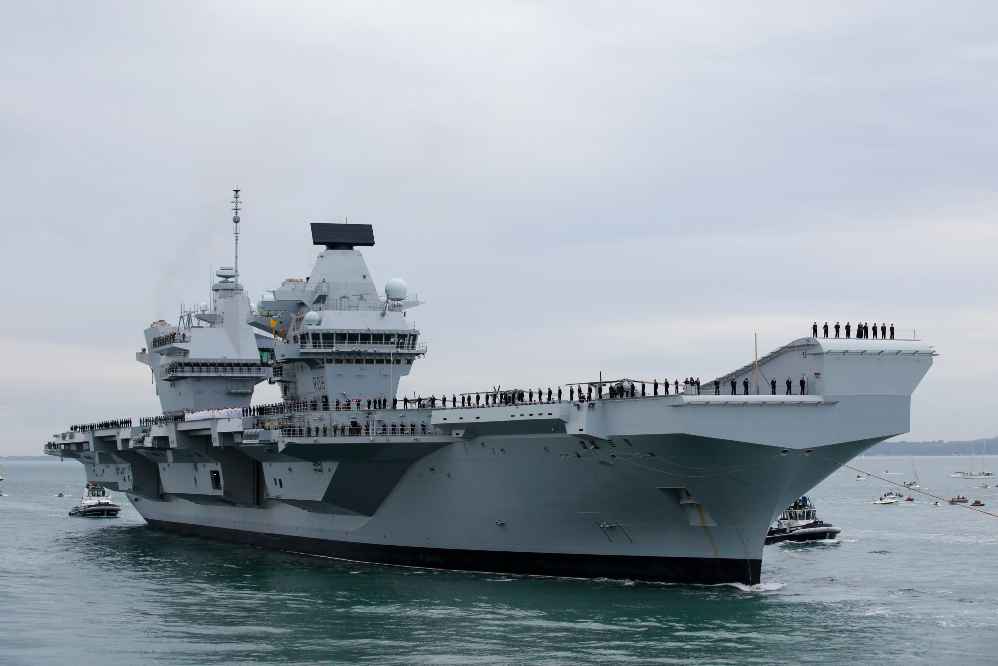 The HMS Queen Elizabeth.