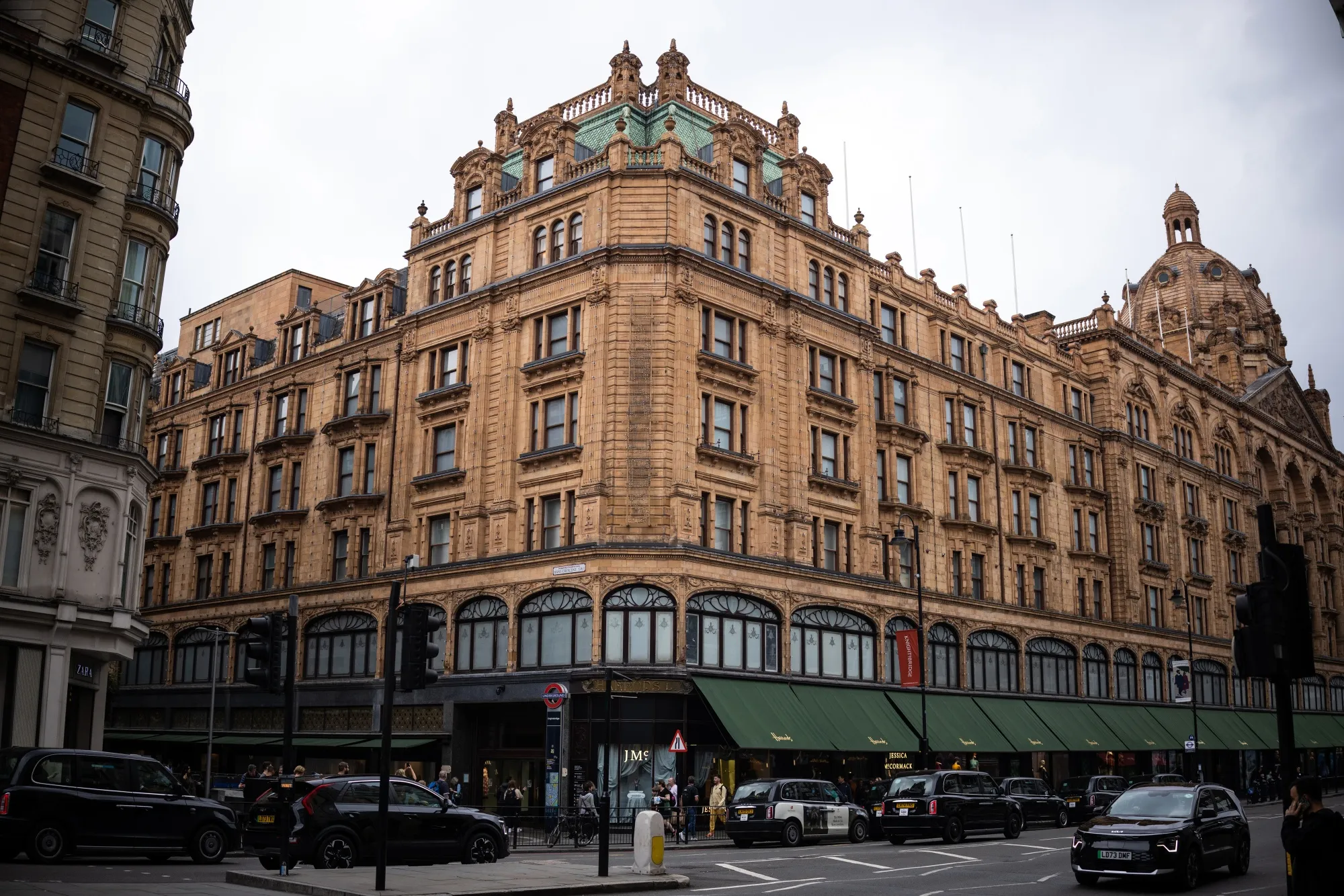 Harrods luxury department store in London.