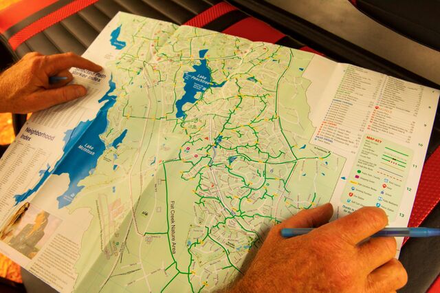 A map of the town’s cart network
