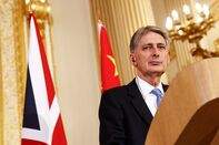 U.K. Chancellor Of The Exchequer Philip Hammond Holds Talks With China Seeking Investment Following Brexit