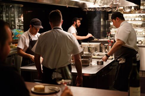 Chef Gray manages a calm, quiet, open kitchen.
