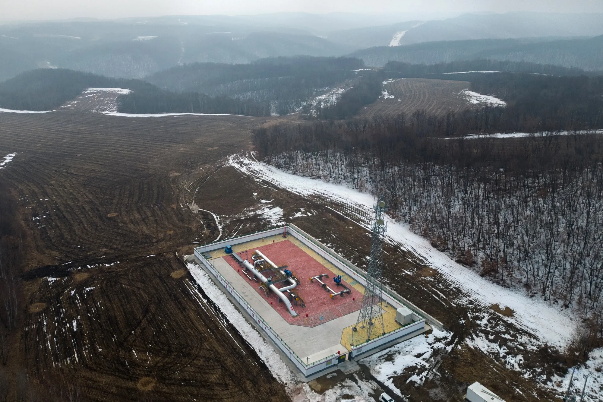 The Power of Siberia natural gas pipeline in China.