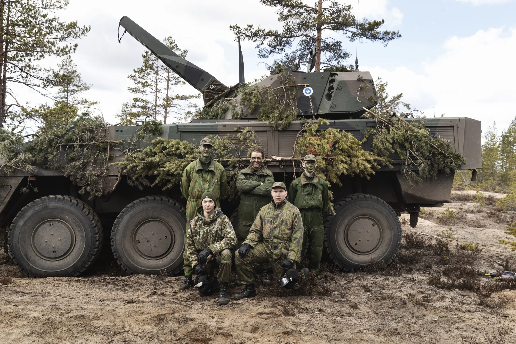 A Patria Advanced Mortar System during a training exercise, in Niinisalo, Finland.