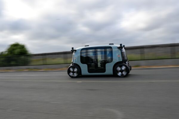 Autonomous vehicle Zoox in California's Foster City