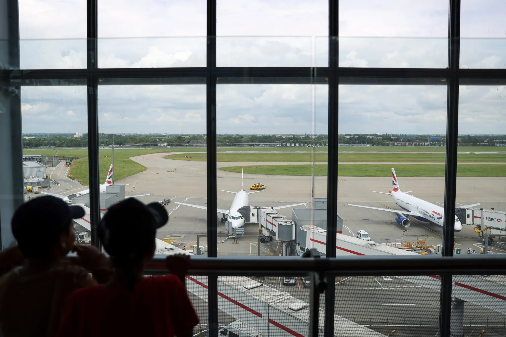 Airplanes&nbsp;on the tarmac at London Heathrow Airport in London.