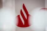 Banco Santander branding. Photographer: Angel Garcia/Bloomberg