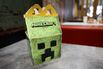 A McDonald's Minecraft Movie Happy Meal box.