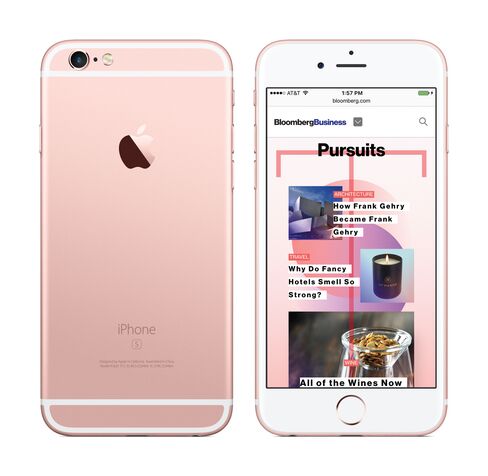 Apple's rose gold iPhone 6S.