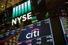 A monitor displays Citigroup Inc. signage on the floor of the New York Stock Exchange (NYSE) in New York, U.S., on Friday, April 13, 2018. U.S. stocks gave up earlier gains and turned lower as investors assessed positions ahead of the weekend with trade uncertainty and tension in the Middle East hanging over financial markets. The dollar fell with Treasury yields and oil rose for fifth straight day.