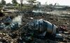 Aircraft parts from the wreckage of a Boeing Co. 737-800 aircraft, operated by Ukraine International Airlines, which crashed shortly after takeoff lie on the ground near Shahedshahr, Iran, on Jan. 8, 2020.