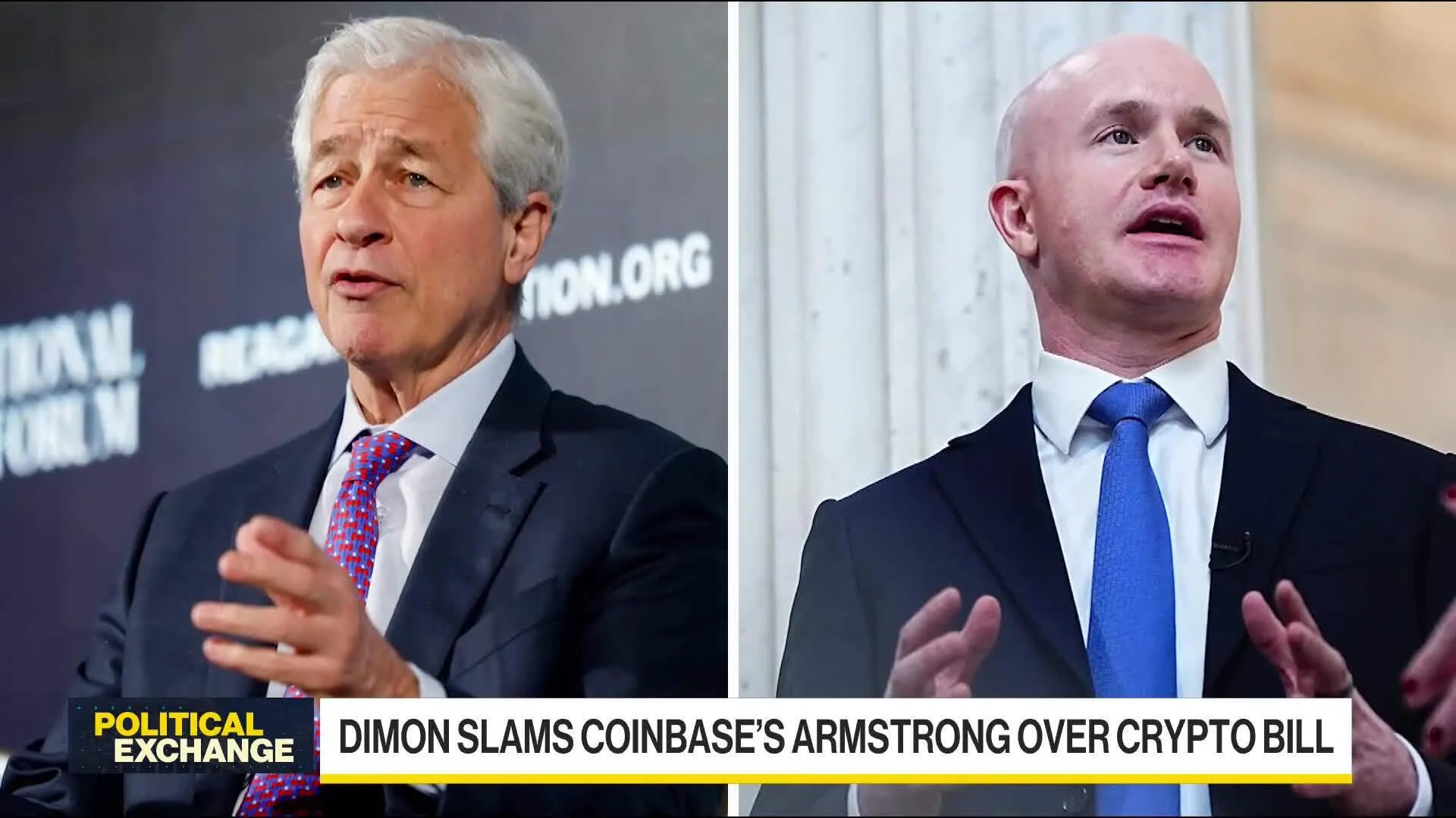 Dimon Slams Coinbase’s Armstrong In Crypto Bill Fight