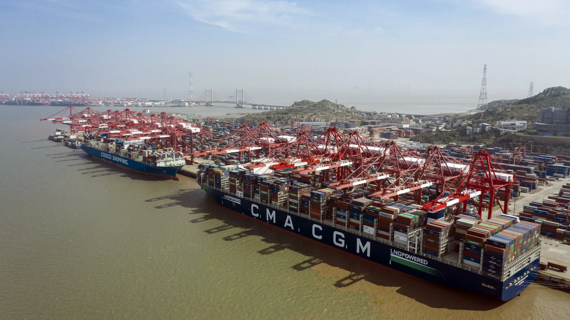 The Yangshan Deepwater Port in Shanghai.