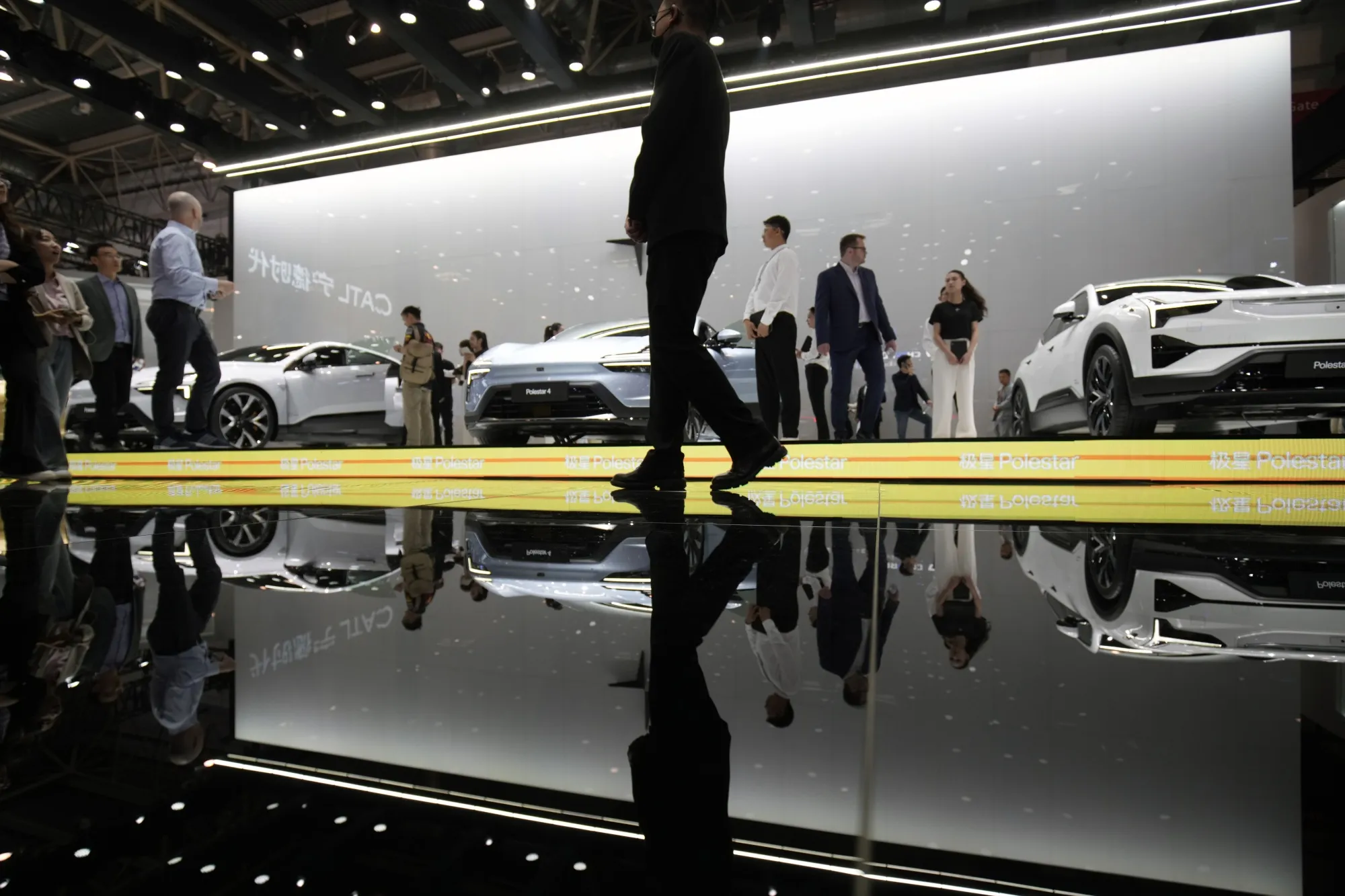 The Polestar Automotive Holding UK Plc booth during the Beijing Auto Show in Beijing.