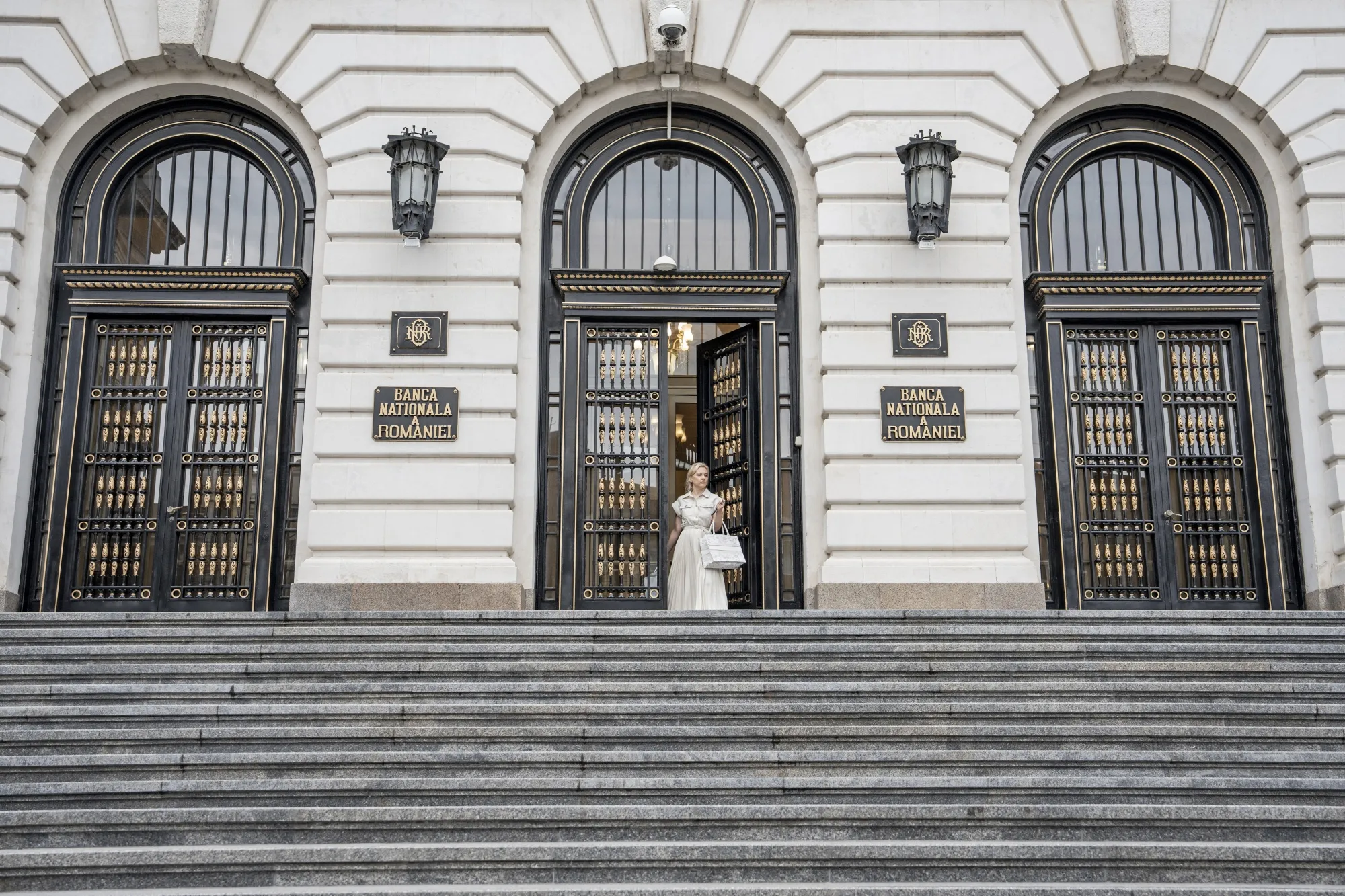 The National Bank of Romania in Bucharest, Romania.