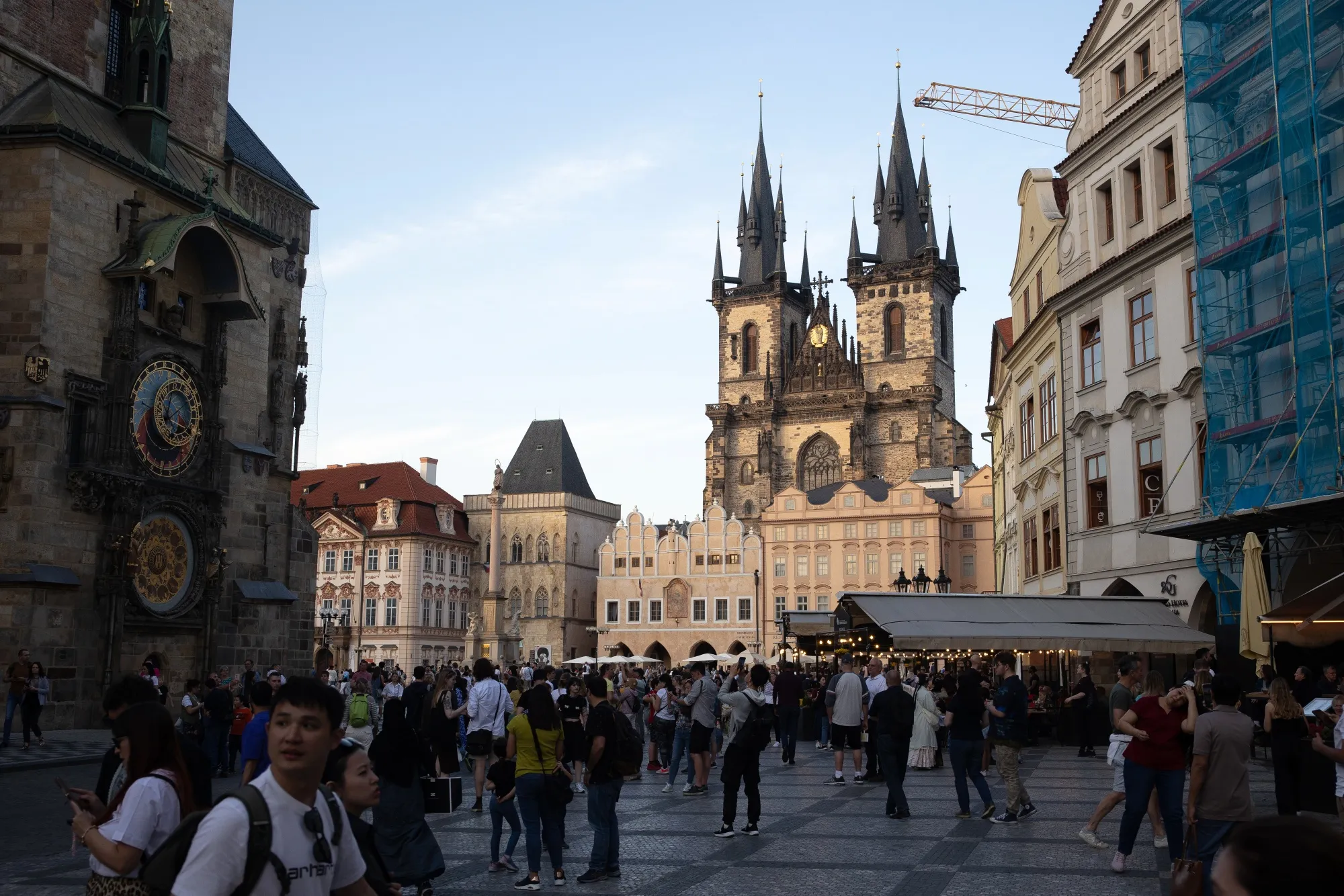 The Old Town Square in Prague.