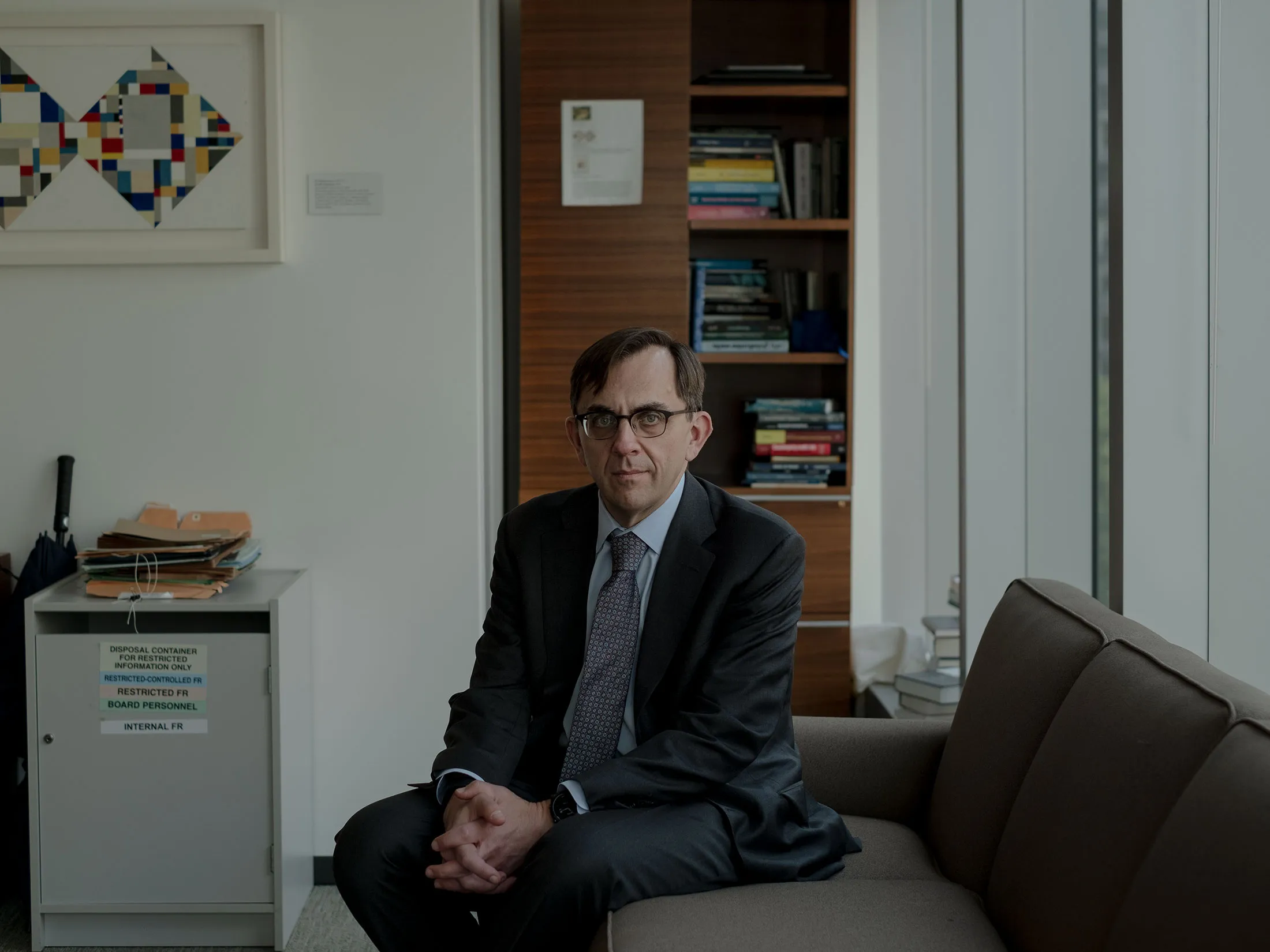 Andreas Lehnert, director of the Federal Reserve Board’s Division of Financial Stability, at his office in Washington.
