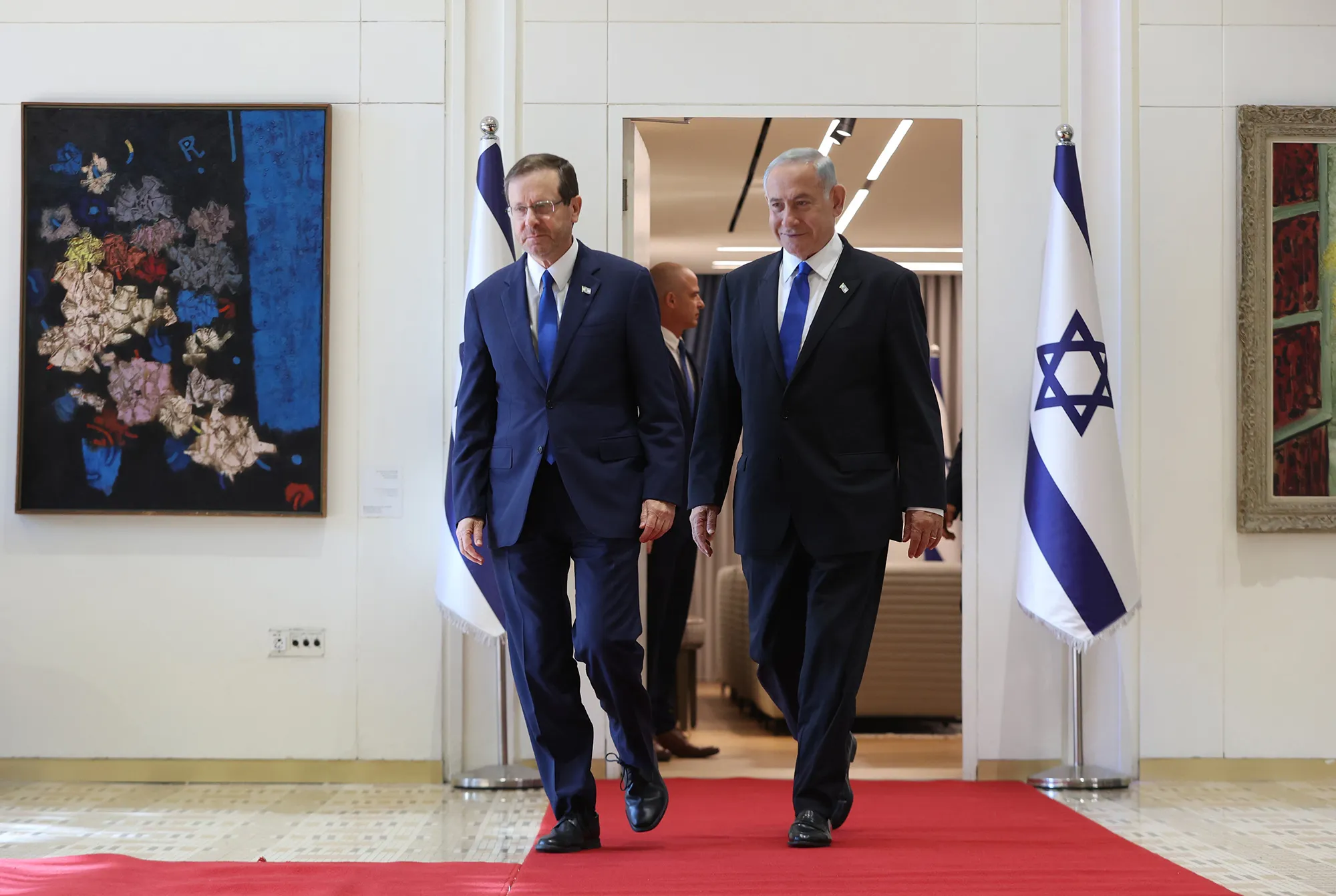 Isaac Herzog and Benjamin Netanyahu in Jerusalem.
