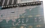 The Lehman Brothers headquarters in New York on Sept. 15, 2008.