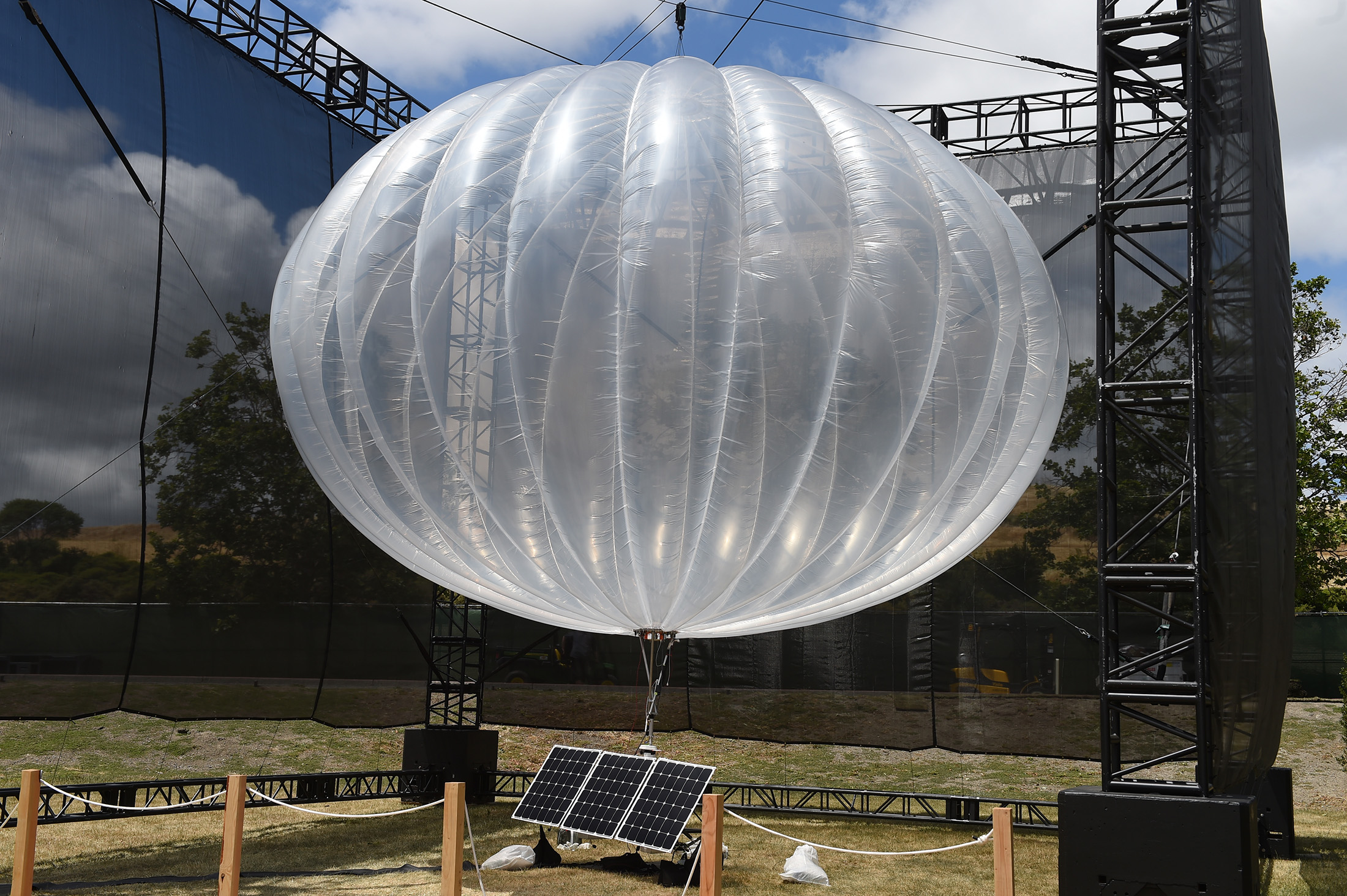 A balloon of Google's &quot;Project Loon&quot; in Mountain View, California, in 2016. 