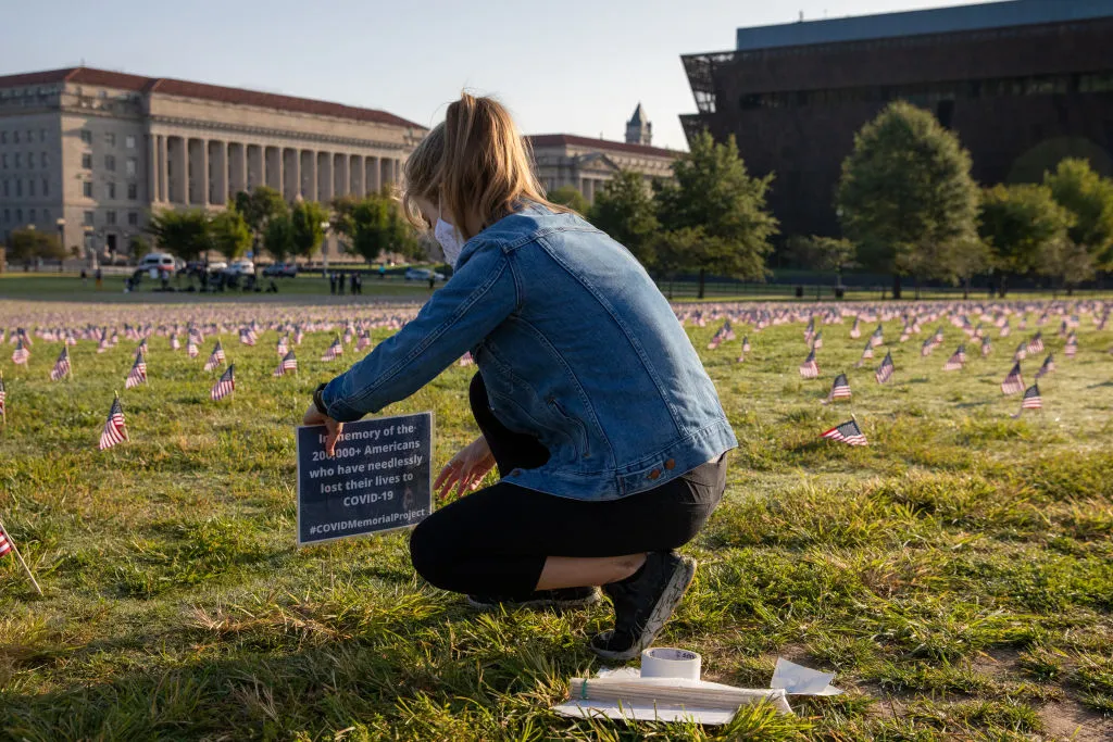 In memory of the 200,000 plus Americans dead.