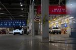 Vehicles inside General Motors' Factory ZERO.