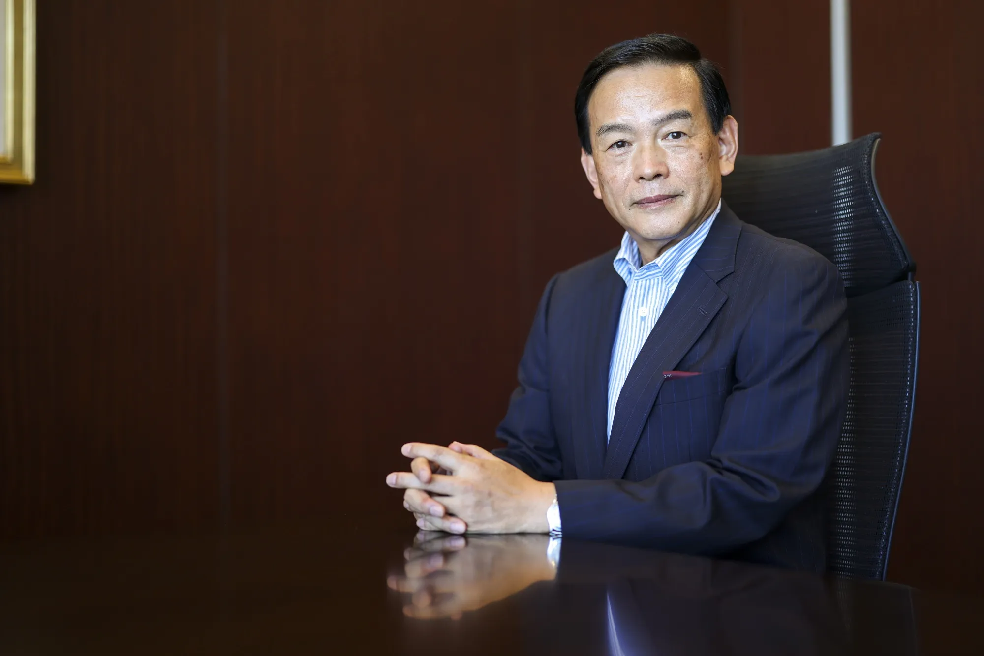 Masataka Miyazono at GPIF’s office in Tokyo on Aug. 11.