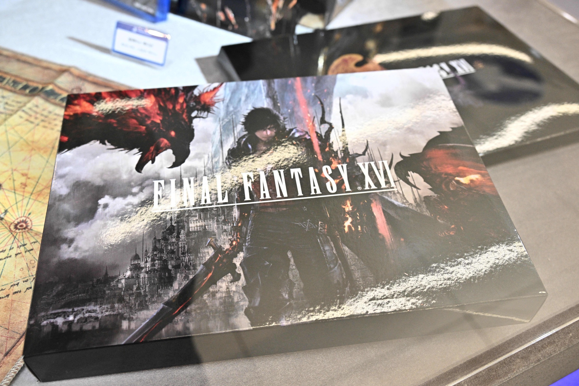 Final Fantasy XVI video game displayed at a PlayStation pop up store in Seoul.