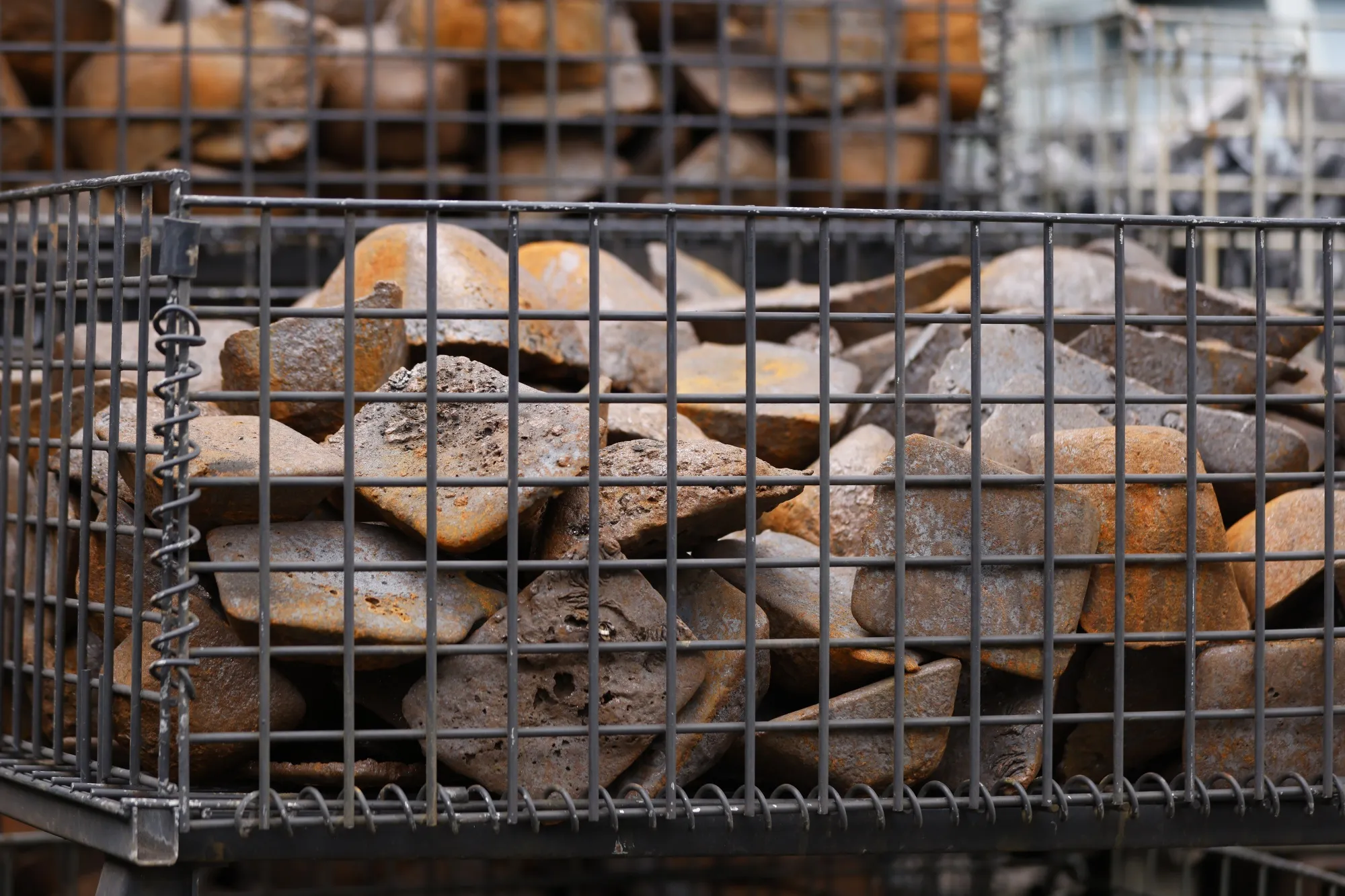 Pieces of pig iron.