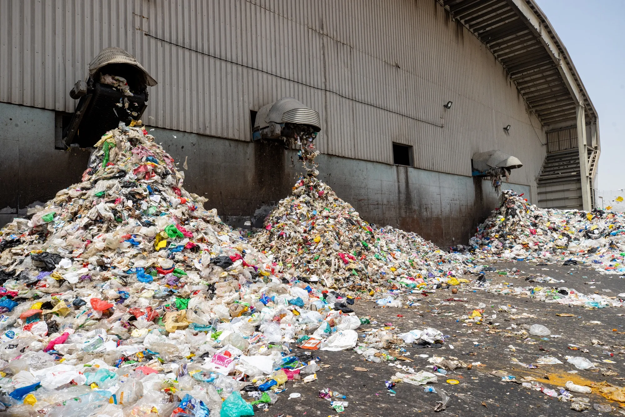 Material bound for landfill at the Bee’ah facility in Sharjah, U.A.E.