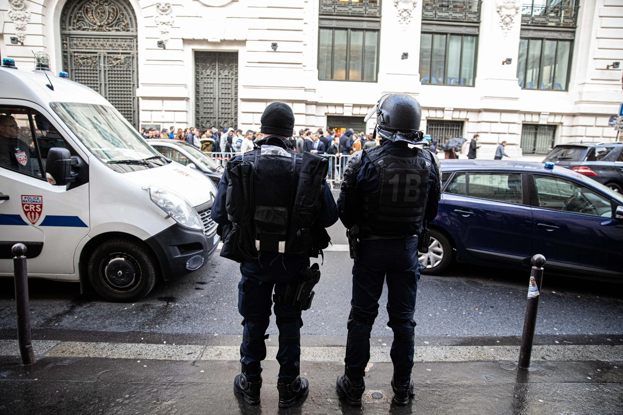 French police monitor employees re-entering Blackrock&nbsp;offices in Paris after they were evacuated following a climate protest in&nbsp;2020. New European Union rules aimed at making sure funds touted as ESG are fulfilling their stated aims with 100% sustainable assets are causing many&nbsp;to be reclassified.&nbsp;