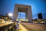 The Grande Arche de La Defense in the business district of Paris.