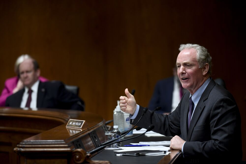 Chris Van Hollen during a hearing in Washington.