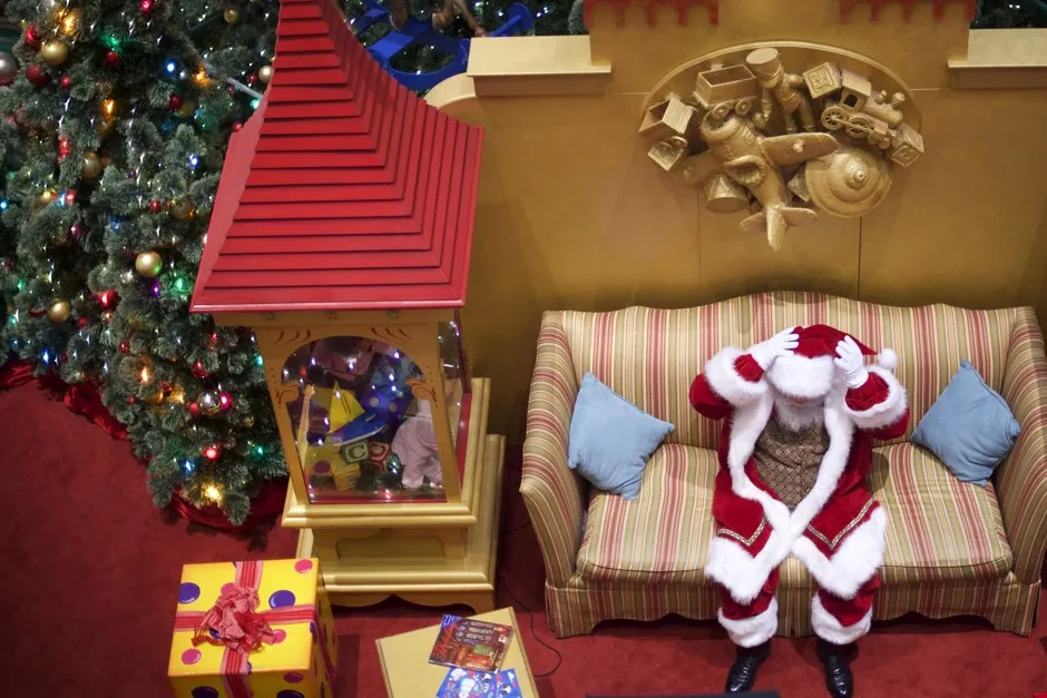 A mall Santa in King of Prussia, Pennsylvania, in 2014.