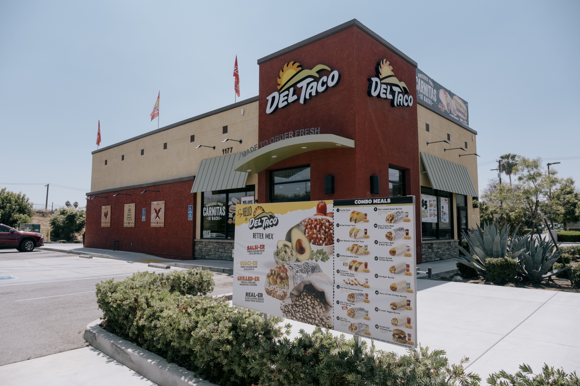 A&nbsp;Del Taco restaurant in Riverside, California.