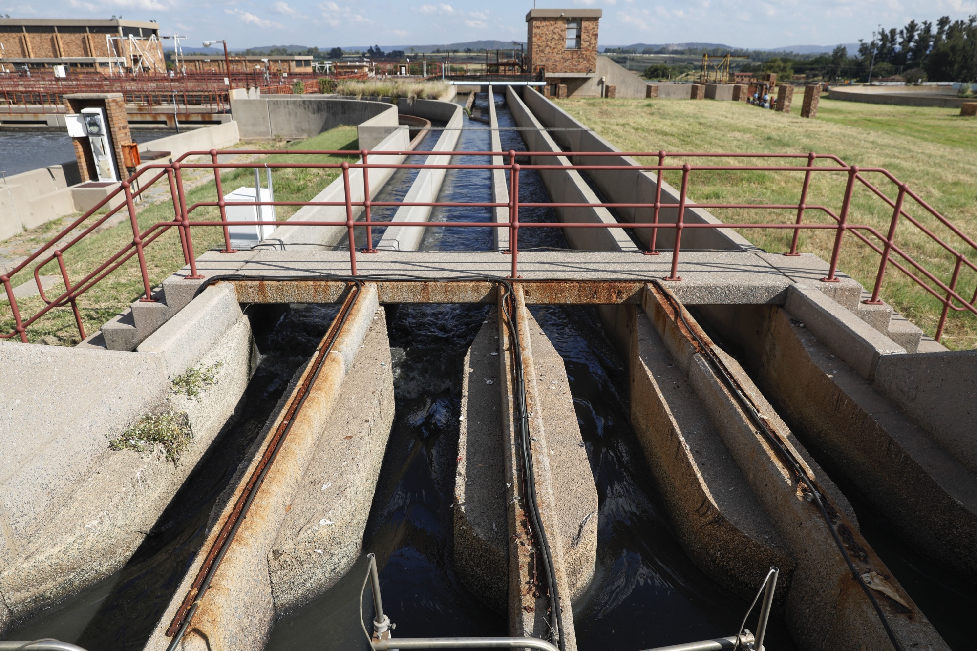 A wastewater treatment plant in Pretoria, South Africa. Photographer: Phill Magakoe/AFP/Getty Images