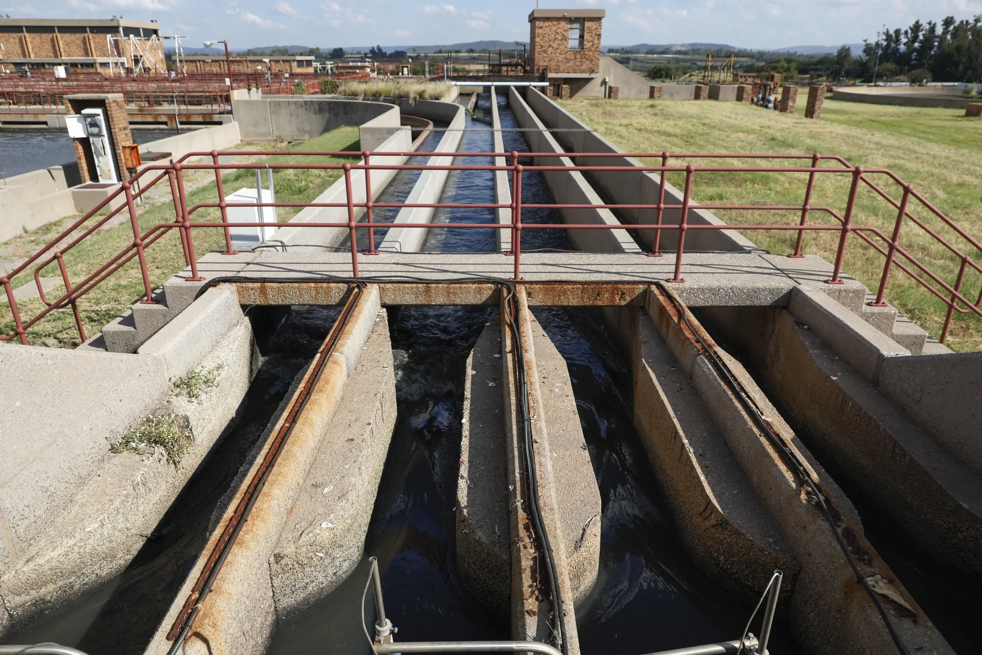 A wastewater treatment plant in Pretoria, South Africa.