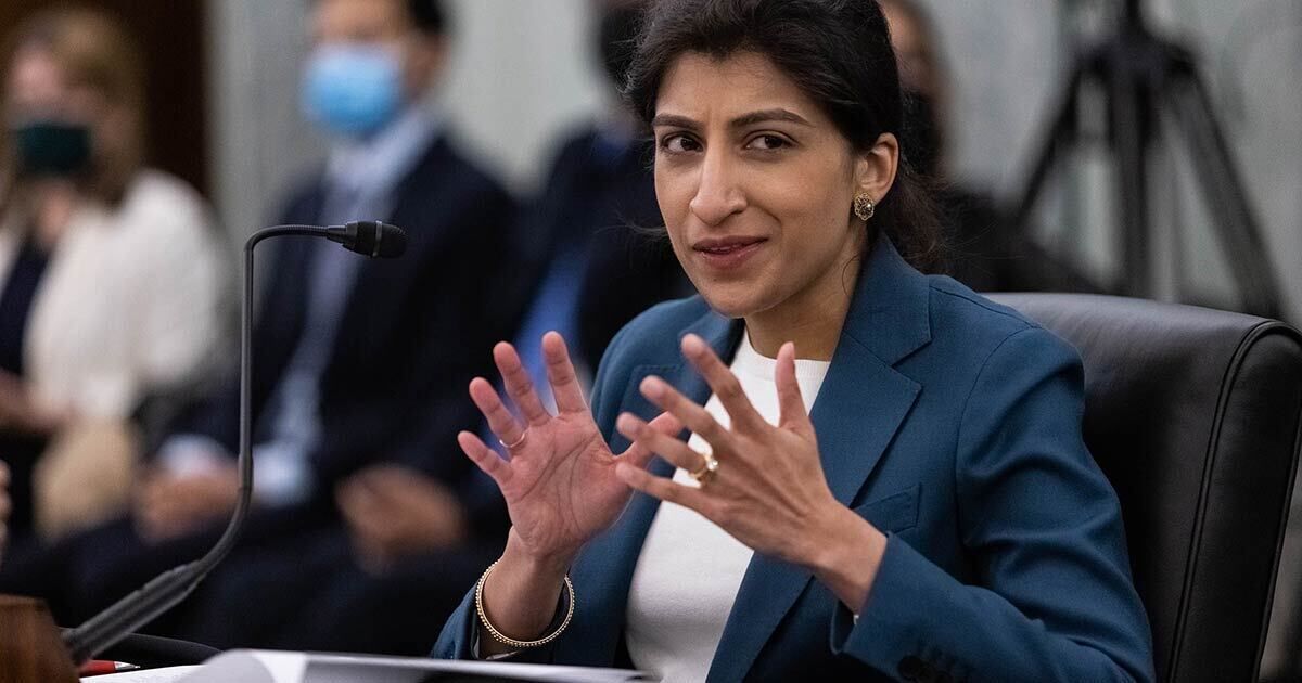 Antitrust experts say the biggest obstacle to Lina Khan's agenda will be a conservative judiciary, which has made it difficult for regulators to win big cases (David McLaughlin/Bloomberg)