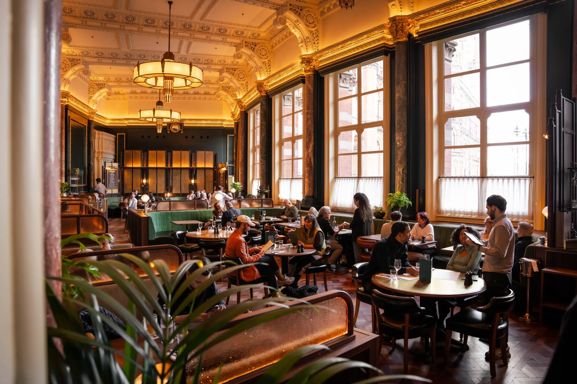 The dining room at the new Hawksmoor St&nbsp;Pancras. The group’s holiday bookings are up about 15% compared to last year.