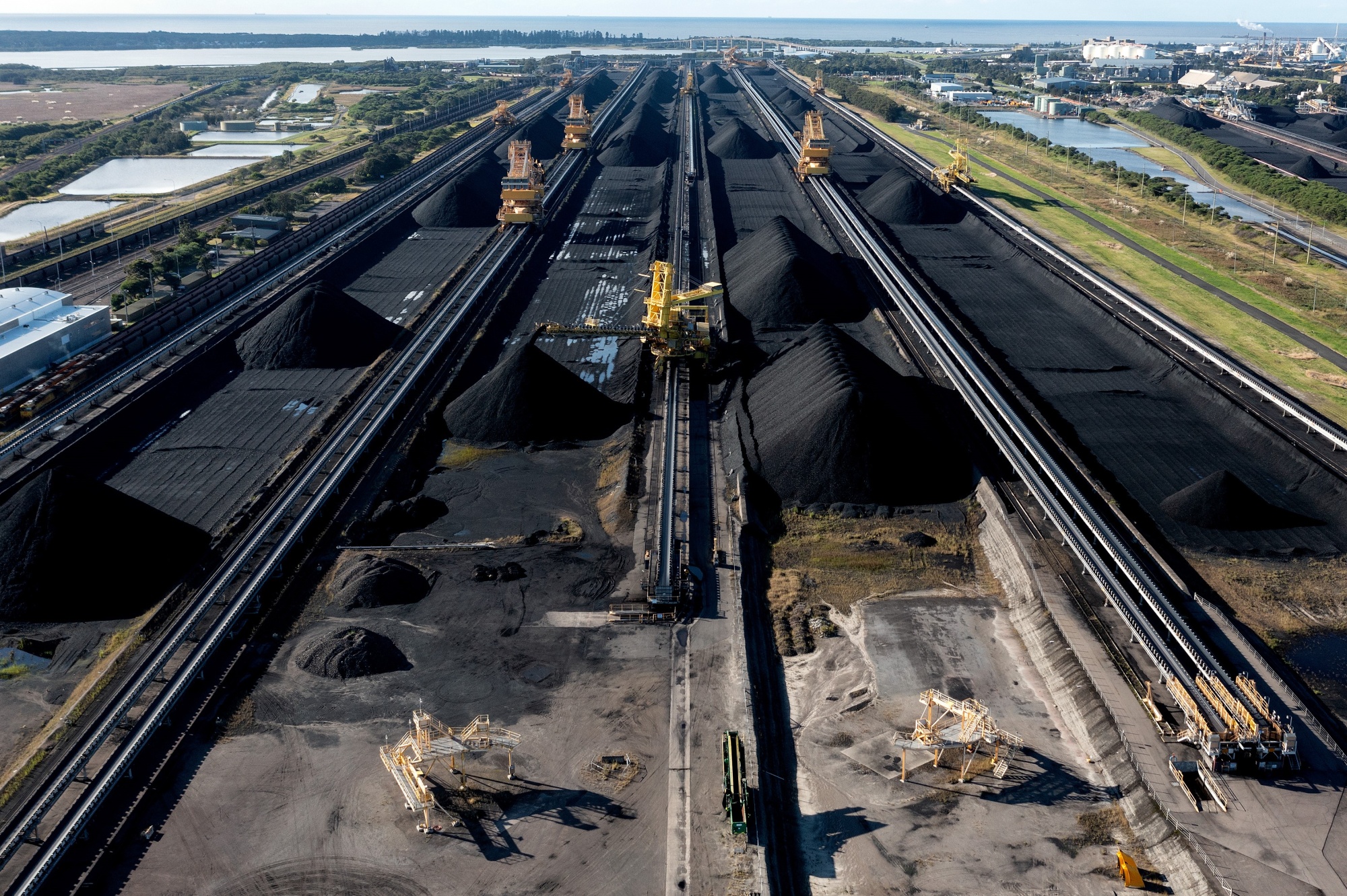 The Newcastle Coal Terminal, at the mouth of the Hunter River, in&nbsp;New South Wales, Australia.
