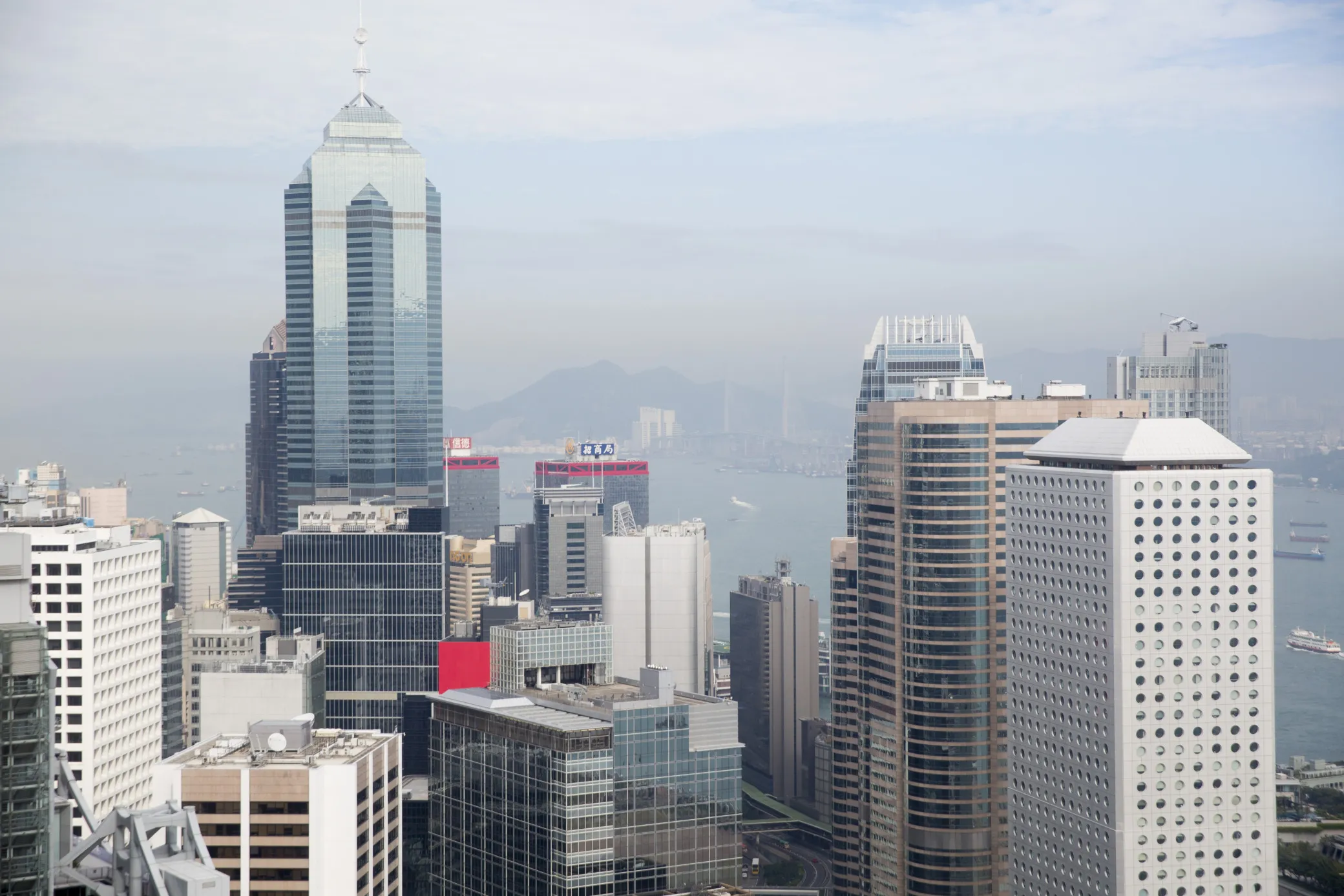 The Center, on the left, in Hong Kong.&nbsp;