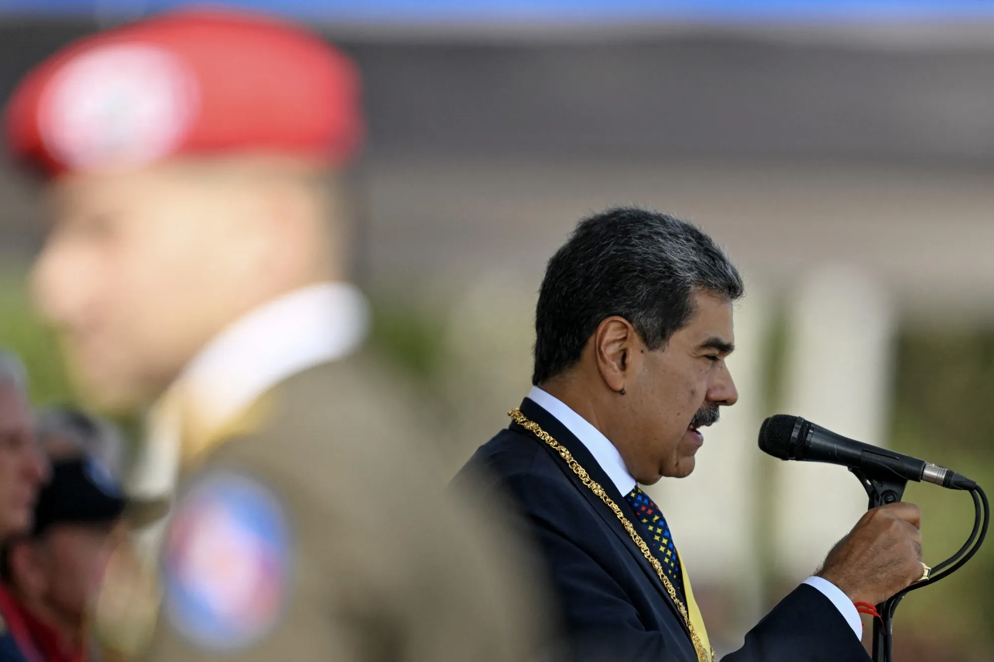 Nicolas Maduro speaks during a ceremony at Fort Tiuna military base in Caracas on Jan. 10.