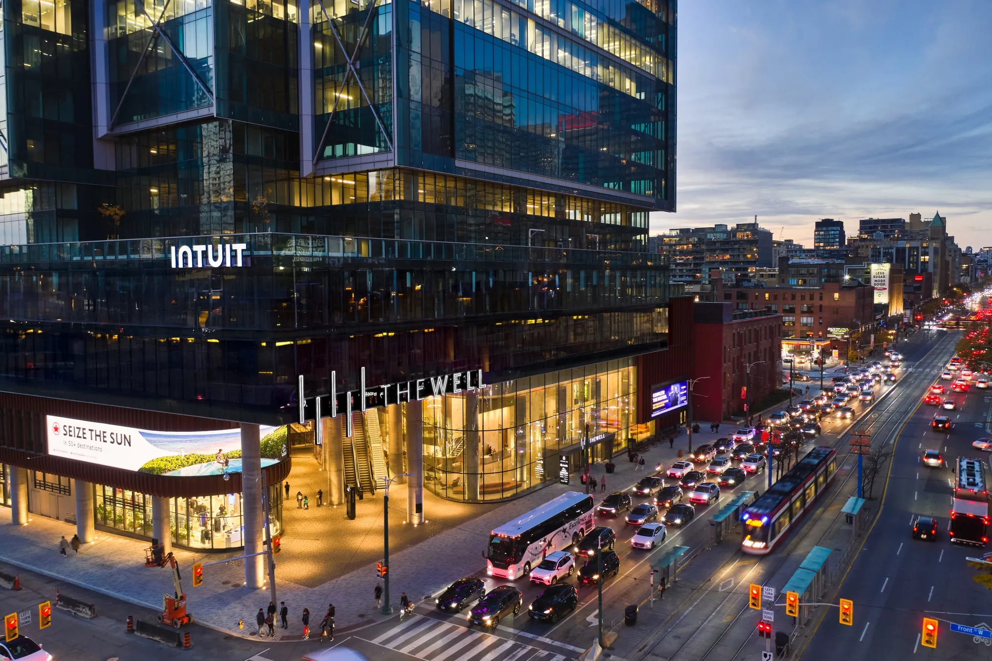 The Well, a new mixed-use complex in downtown Toronto, boasts a door-free entrance: Escalators lead visitors directly into the shopping mall from the sidewalk